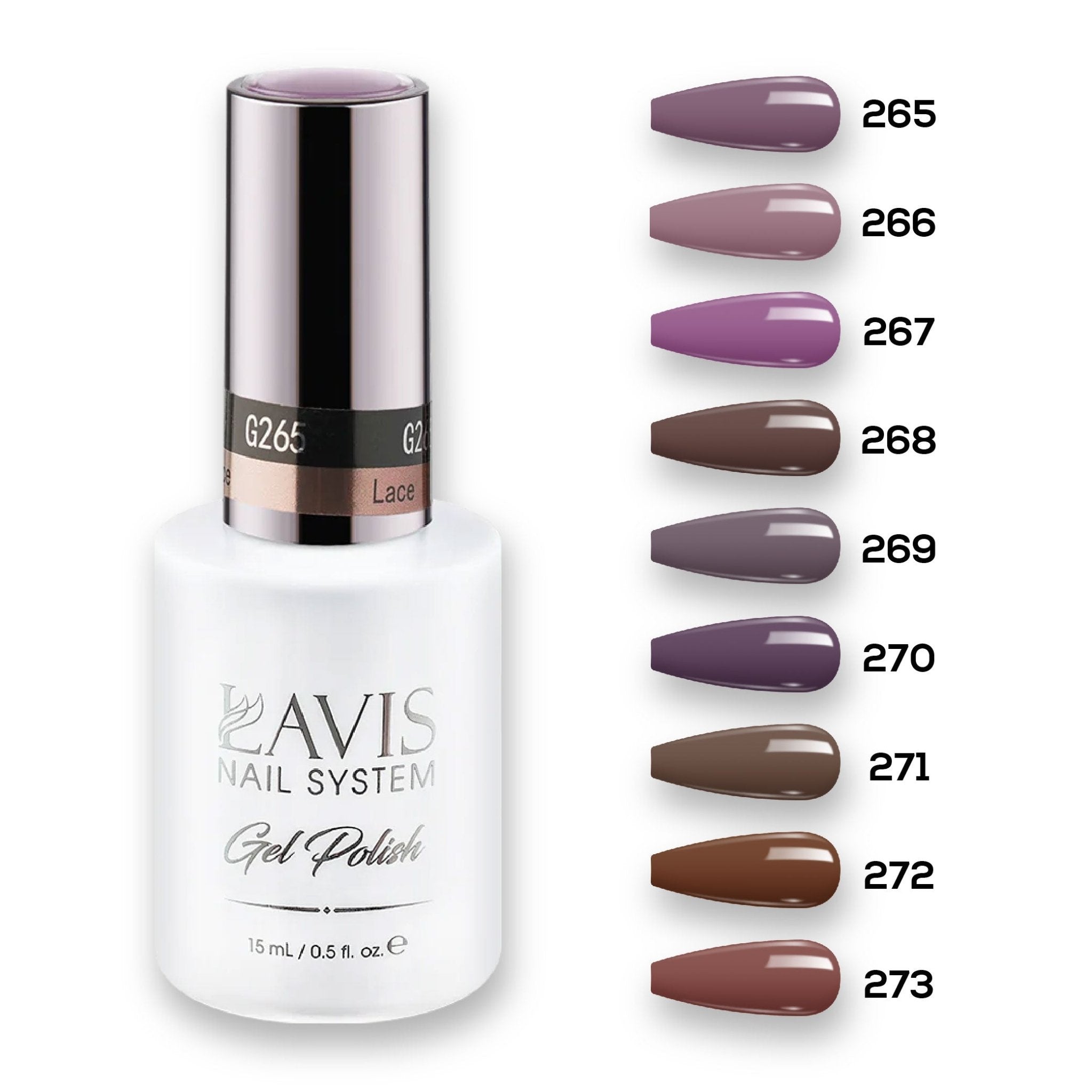 9 Lavis Holiday Gel Nail Polish Collection - SET 18 - 265; 266; 267; 268; 269; 270; 271; 272; 273 - DTK Nail Supply