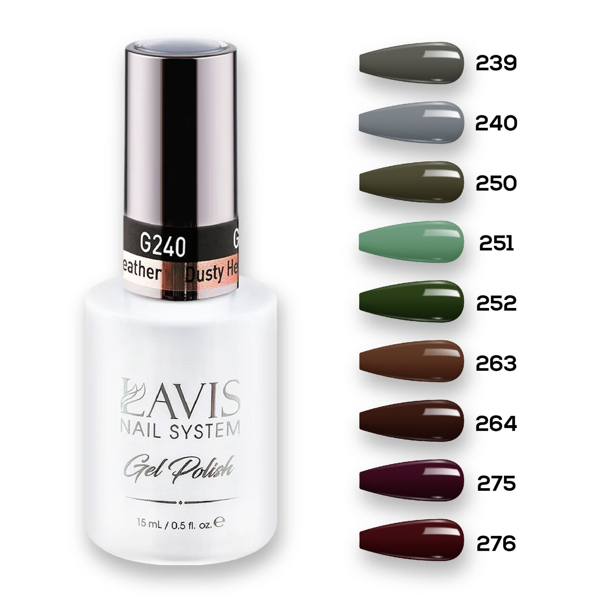 9 Lavis Holiday Gel Nail Polish Collection - SET 19 - 239; 240; 250; 251; 252; 263; 264; 275; 276 - DTK Nail Supply