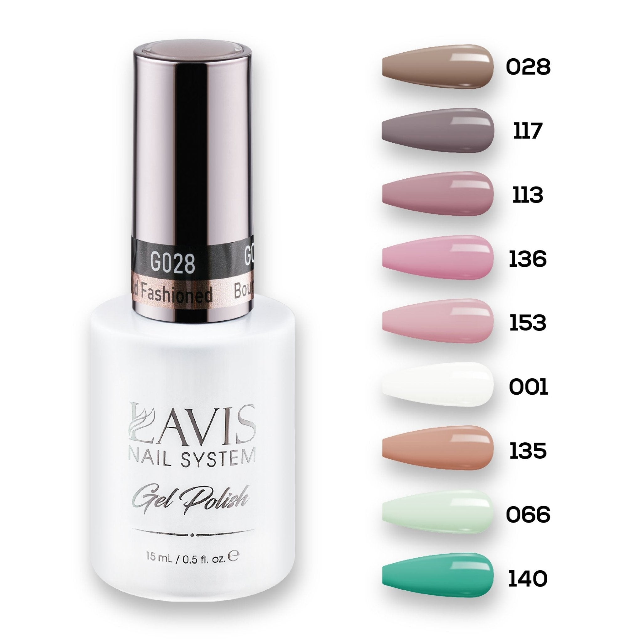 9 Lavis Holiday Gel Nail Polish Collection - SET 5 - 028; 117; 113; 136; 153; 001; 135; 066; 140 - DTK Nail Supply