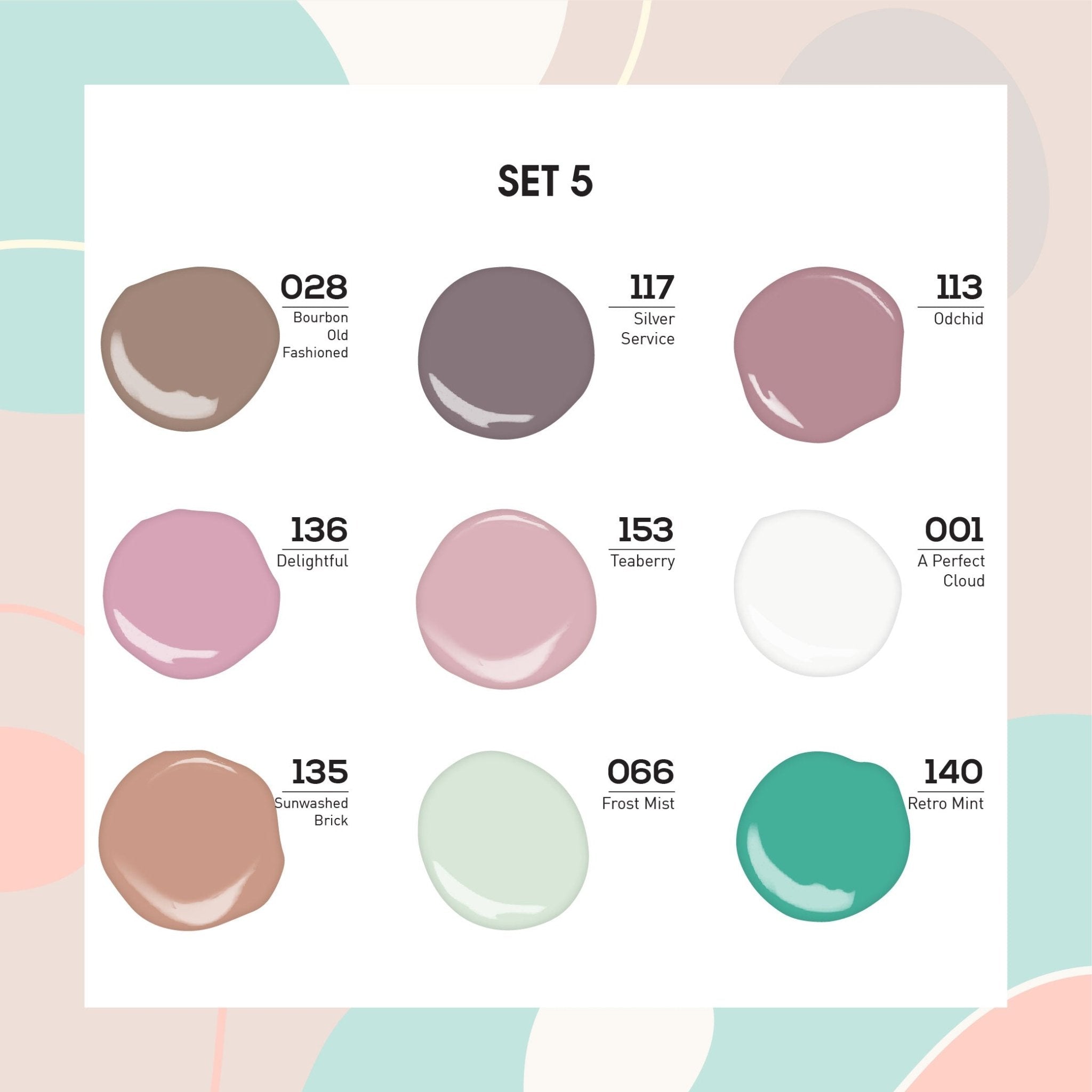 9 Lavis Holiday Gel Nail Polish Collection - SET 5 - 028; 117; 113; 136; 153; 001; 135; 066; 140 - DTK Nail Supply