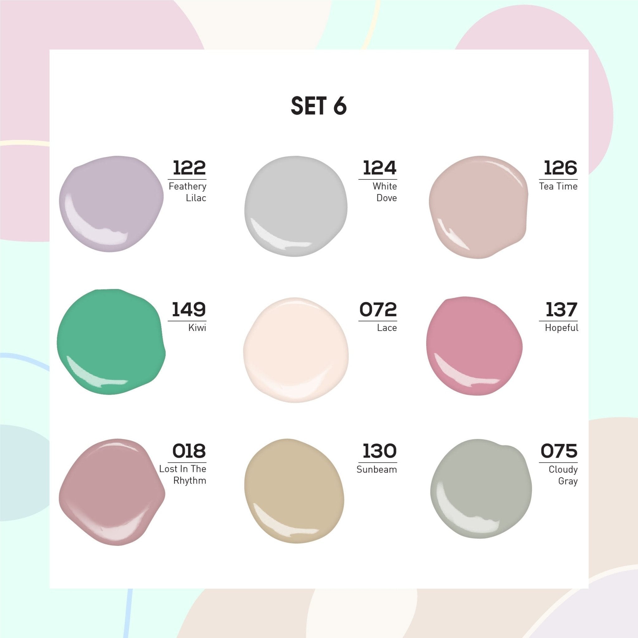 9 Lavis Holiday Gel Nail Polish Collection - SET 6 - 122; 124; 126; 149; 072; 137; 018; 130; 075 - DTK Nail Supply