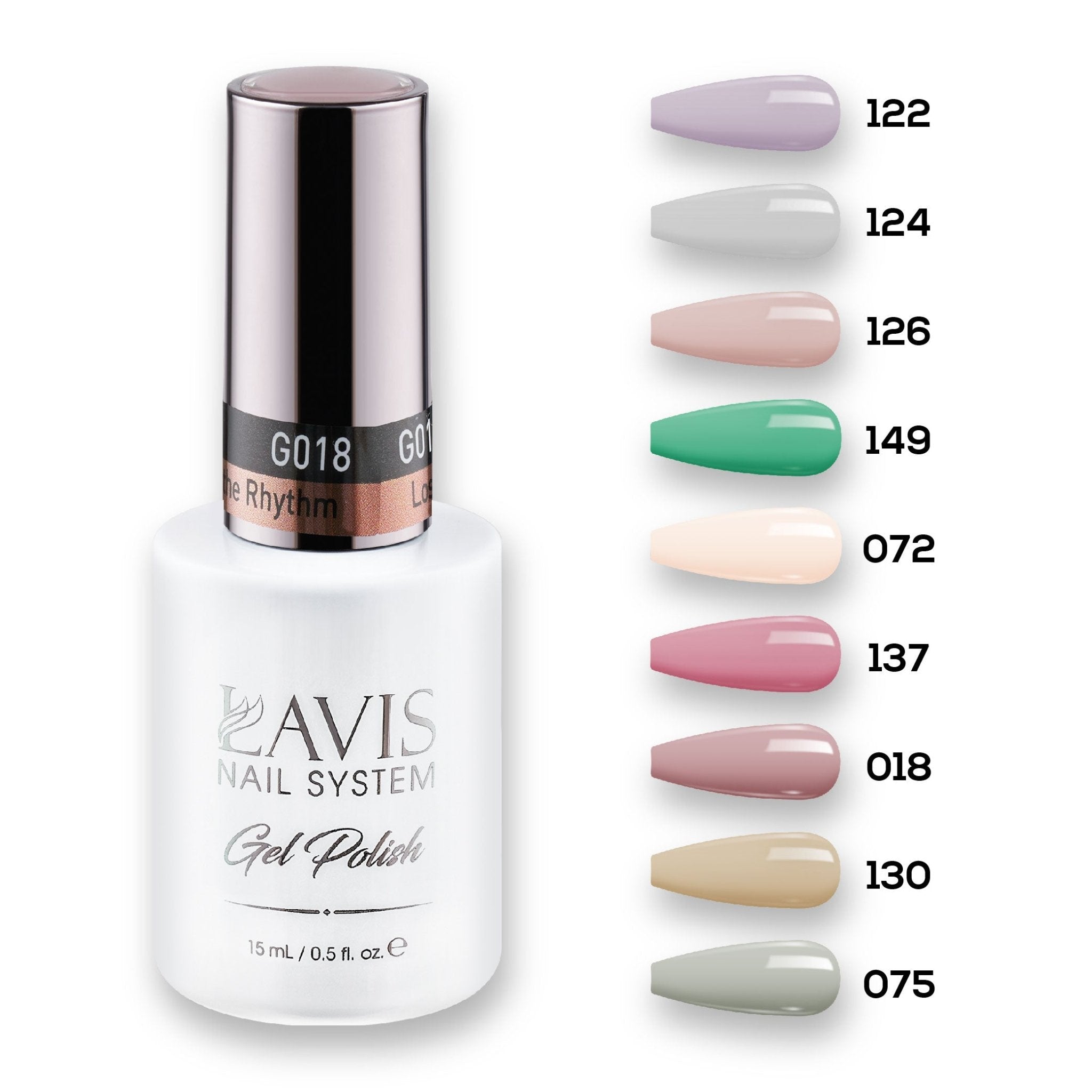 9 Lavis Holiday Gel Nail Polish Collection - SET 6 - 122; 124; 126; 149; 072; 137; 018; 130; 075 - DTK Nail Supply