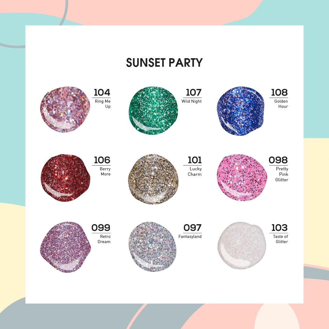 9 Lavis Holiday Gel Nail Polish Collection - SUNSET PARTY - 097; 098; 099; 101; 103; 104; 106; 107; 108 - DTK Nail Supply