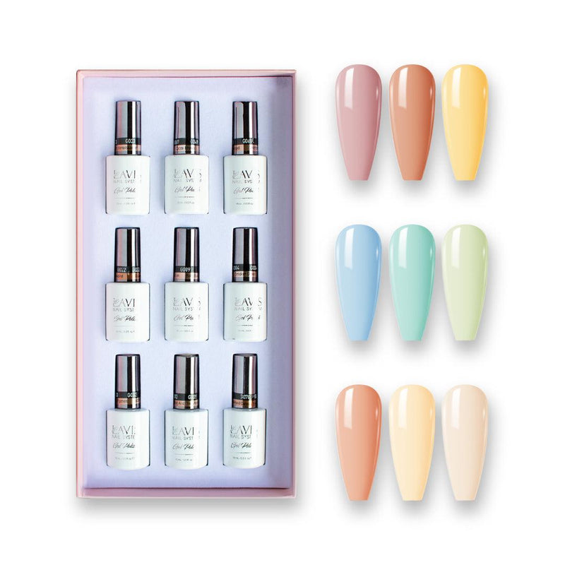 9 Lavis Holiday Gel Nail Polish Collection - SWEET TALK - 002; 003; 004; 009; 022; 023; 068; 069; 078 - DTK Nail Supply
