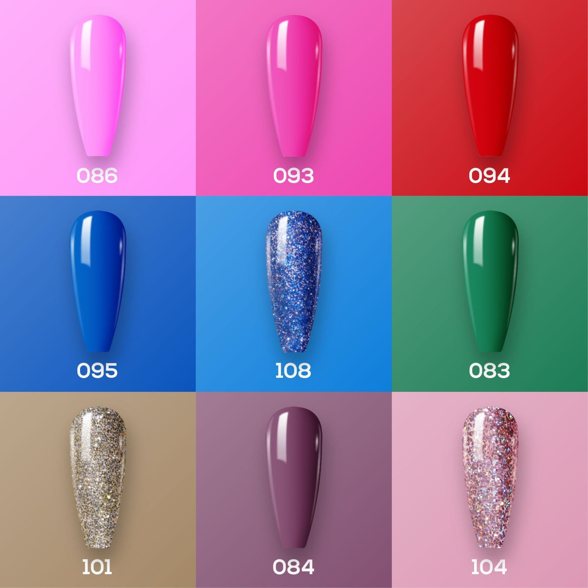 9 Lavis Holiday Gel Nail Polish Collection - THE ESSENTIALS - 083; 084; 086; 093; 094; 095; 101; 104; 108 - DTK Nail Supply