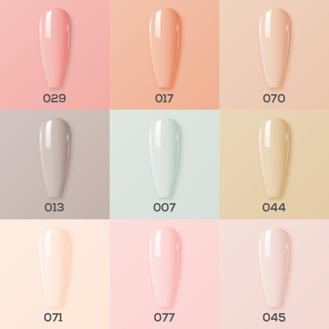 9 Lavis Holiday Gel Nail Polish Collection - THE IT NUDES - 007; 013; 017; 029; 044; 045; 070; 071; 077 - DTK Nail Supply