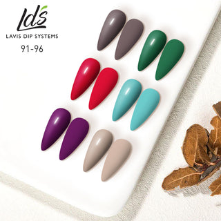  LDS Healthy Gel & Matching Lacquer Starter Kit: 091, 092, 093, 094, 095, 096, Base,Top & Strengthener by LDS sold by DTK Nail Supply