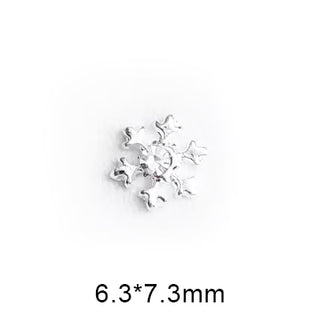 #1B Snowflake Nail Charms - Silver