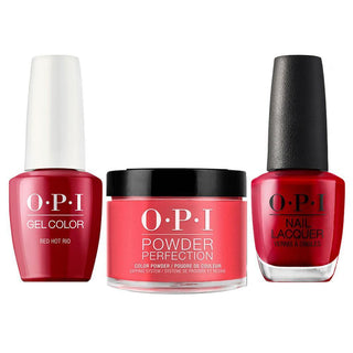  OPI 3 in 1 - A70 Red Hot Rio - Dip, Gel & Lacquer Matching by OPI sold by DTK Nail Supply