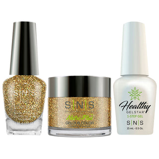  SNS 3 in 1 - AN04 Golddigger Gelous - Dip, Gel & Lacquer Matching by SNS sold by DTK Nail Supply