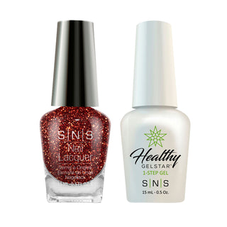  SNS Gel Nail Polish Duo - AN11 Ruby Sunrise - Glitter Colors by SNS sold by DTK Nail Supply