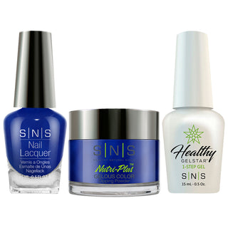  SNS 3 in 1 - AN16 Juniper Blue Gelous - Dip, Gel & Lacquer Matching by SNS sold by DTK Nail Supply