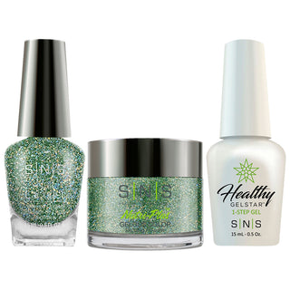  SNS 3 in 1 - AN18 Forestial Green Gelous - Dip, Gel & Lacquer Matching by SNS sold by DTK Nail Supply