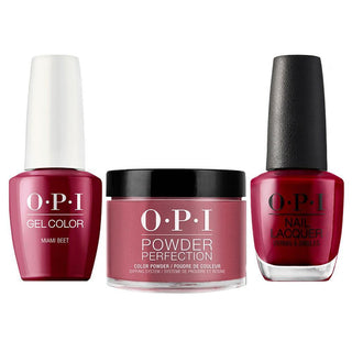  OPI 3 in 1 - B78 Miami Beet - Dip, Gel & Lacquer Matching by OPI sold by DTK Nail Supply