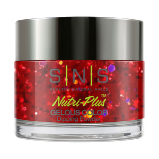  SNS Dipping Powder Nail - BP34 - Red, Glitter Colors by SNS sold by DTK Nail Supply