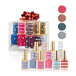  DND DC Holiday Gift Bundle: 4 Gel & Lacquer, 1 Base Top 800-900 - 038, 088, 097, 099 by DND DC sold by DTK Nail Supply