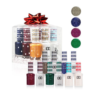  DND Holiday Gift Bundle: 4 Gel & Lacquer, 1 Base Gel, 1 Top Gel - 467, 410, 470, 524 by DND - Daisy Nail Designs sold by DTK Nail Supply