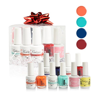 GELIXIR Holiday Gift Bundle: 4 Gel & Lacquer, 1 Base Gel, 1 Top Gel - 059, 071, 087, 047 by Gelixir sold by DTK Nail Supply