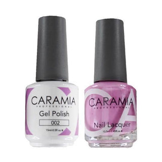  Caramia Gel Nail Polish Duo - 002 Pink Colors by Caramia sold by DTK Nail Supply