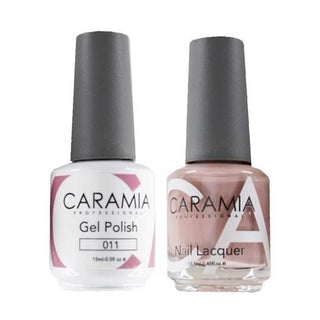  Caramia Gel Nail Polish Duo - 011 Beige Colors by Caramia sold by DTK Nail Supply