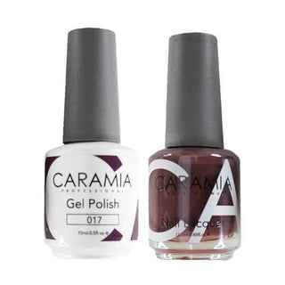  Caramia Gel Nail Polish Duo - 017 Brown Colors by Caramia sold by DTK Nail Supply