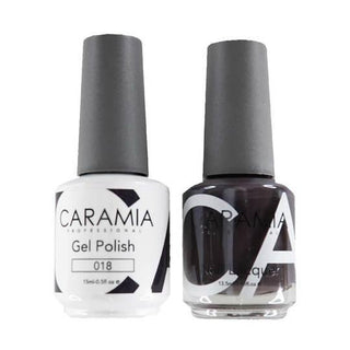  Caramia Gel Nail Polish Duo - 018 Brown Colors by Caramia sold by DTK Nail Supply