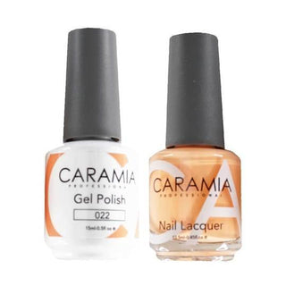  Caramia Gel Nail Polish Duo - 022 Orange Colors by Caramia sold by DTK Nail Supply