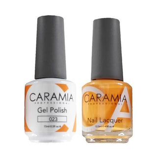  Caramia Gel Nail Polish Duo - 023 Orange Colors by Caramia sold by DTK Nail Supply