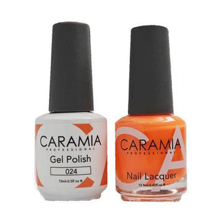  Caramia Gel Nail Polish Duo - 024 Orange Colors by Caramia sold by DTK Nail Supply