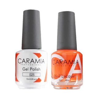  Caramia Gel Nail Polish Duo - 025 Orange, Neon Colors by Caramia sold by DTK Nail Supply