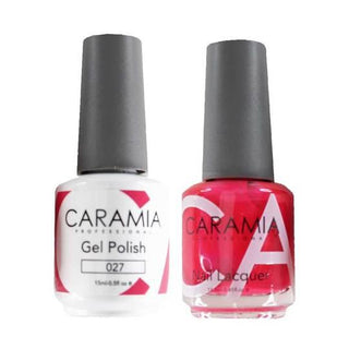  Caramia Gel Nail Polish Duo - 027 Pink Colors by Caramia sold by DTK Nail Supply