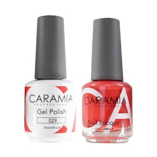  Caramia Gel Nail Polish Duo - 029 Red Colors by Caramia sold by DTK Nail Supply
