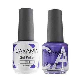  Caramia Gel Nail Polish Duo - 033 Purple Colors by Caramia sold by DTK Nail Supply