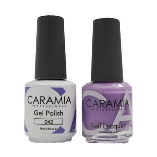  Caramia Gel Nail Polish Duo - 042 Purple Colors by Caramia sold by DTK Nail Supply