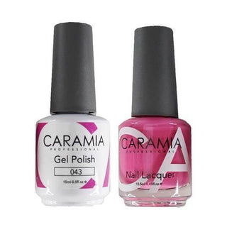  Caramia Gel Nail Polish Duo - 043 Pink, Shimmer Colors by Caramia sold by DTK Nail Supply