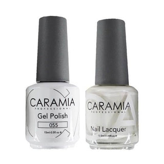  Caramia Gel Nail Polish Duo - 055 White Colors by Caramia sold by DTK Nail Supply