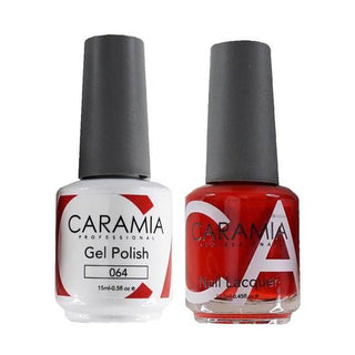  Caramia Gel Nail Polish Duo - 064 Red Colors by Caramia sold by DTK Nail Supply