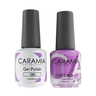  Caramia Gel Nail Polish Duo - 080 Purple Colors by Caramia sold by DTK Nail Supply