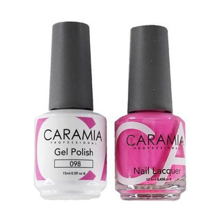  Caramia Gel Nail Polish Duo - 098 Pink Colors by Caramia sold by DTK Nail Supply