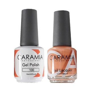  Caramia Gel Nail Polish Duo - 100 Orange, Beige Colors by Caramia sold by DTK Nail Supply