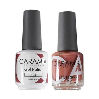  Caramia Gel Nail Polish Duo - 104 Brown Colors by Caramia sold by DTK Nail Supply