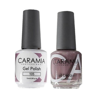  Caramia Gel Nail Polish Duo - 105 Gray Colors by Caramia sold by DTK Nail Supply