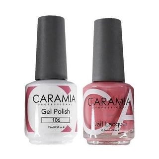  Caramia Gel Nail Polish Duo - 106 Pink Colors by Caramia sold by DTK Nail Supply