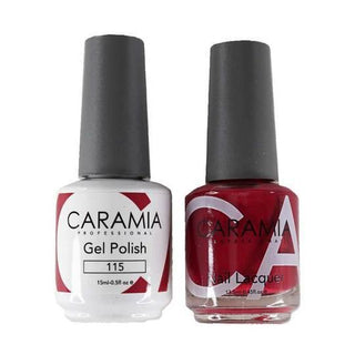  Caramia Gel Nail Polish Duo - 115 Red Colors by Caramia sold by DTK Nail Supply