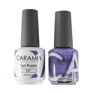  Caramia Gel Nail Polish Duo - 127 Purple Colors by Caramia sold by DTK Nail Supply