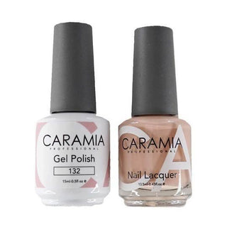  Caramia Gel Nail Polish Duo - 132 Beige Colors by Caramia sold by DTK Nail Supply