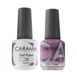  Caramia Gel Nail Polish Duo - 134 Purple Colors by Caramia sold by DTK Nail Supply