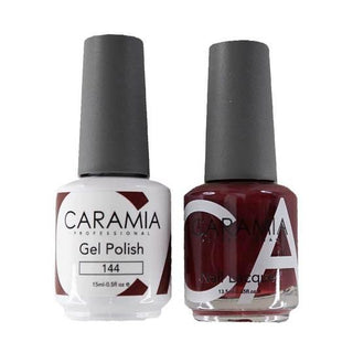  Caramia Gel Nail Polish Duo - 144 Red Colors by Caramia sold by DTK Nail Supply