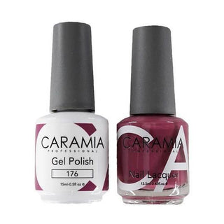  Caramia Gel Nail Polish Duo - 176 Purple Colors by Caramia sold by DTK Nail Supply