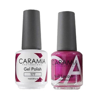  Caramia Gel Nail Polish Duo - 177 Purple, Shimmer Colors by Caramia sold by DTK Nail Supply